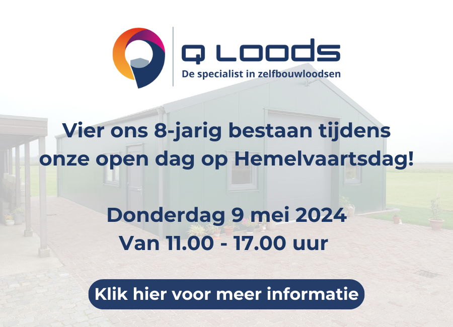 Qloods Open dag banner op website